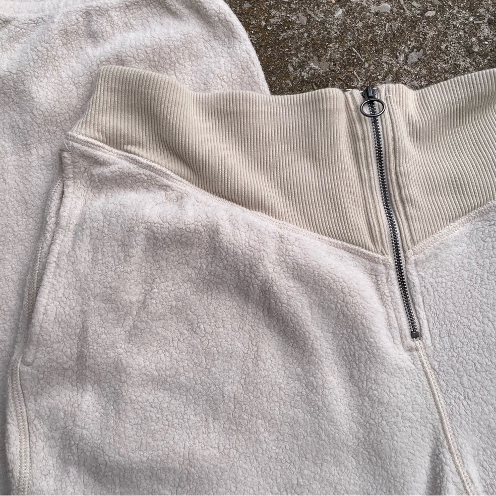 Aerie | Fleece Sherpa Comfy Zip Front Corset Jogger Pants - Picture 6 of 7